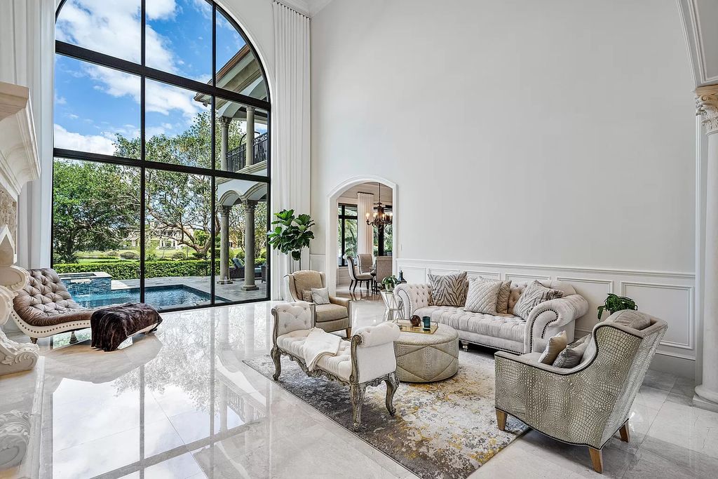 The Transitional Home in Florida is one of the finest homes ever built in Parkland Golf & Country Club now available for sale. This home located at 7262 Stonegate Blvd, Parkland, Florida; offering 6 bedrooms and 7 bathrooms with over 10,000 square feet of living spaces. 