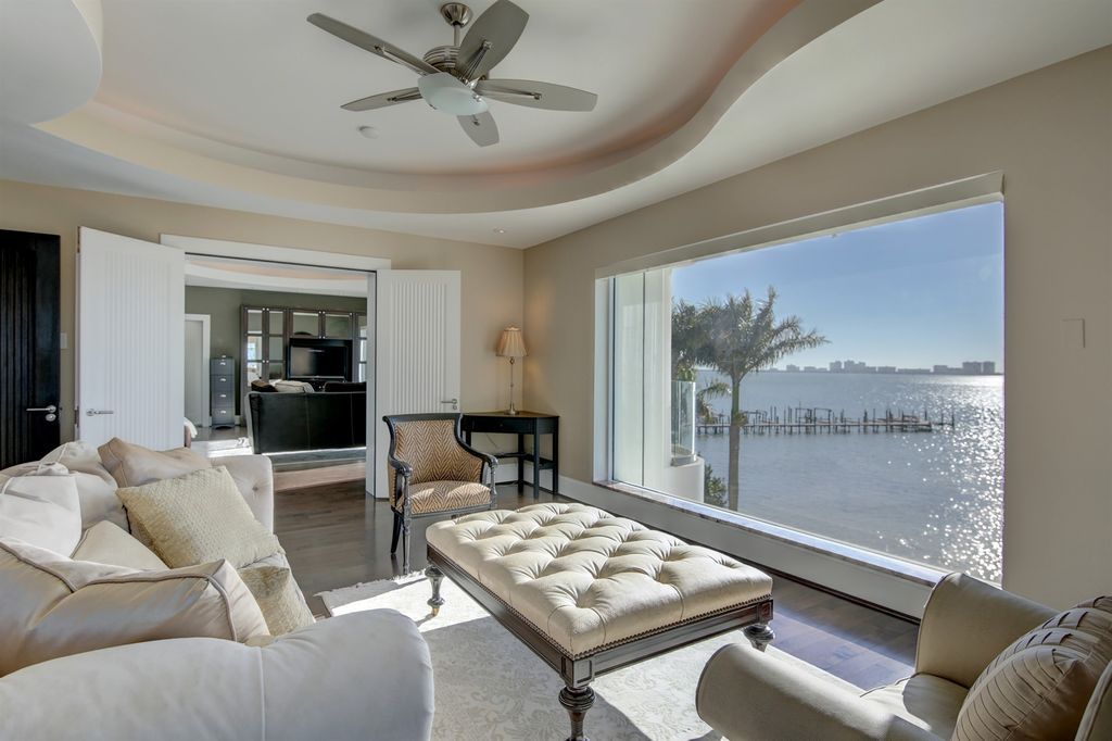 Timeless three level residence with unobstructed Clearwater Harbor views