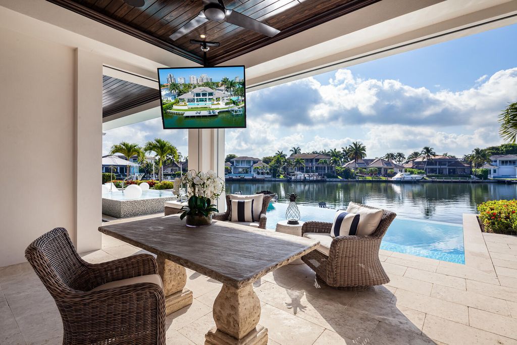 The West Indies-styled Home in Naples is a spectacular residence with an unrivaled combination of quality, technology and water frontage now available for sale. This home located at 306 Neapolitan Way, Naples, Florida
