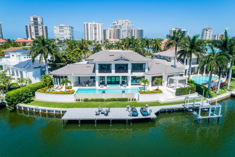 A $14,995,000 West Indies-styled Home in Naples comes with Panoramic Wide Water Views