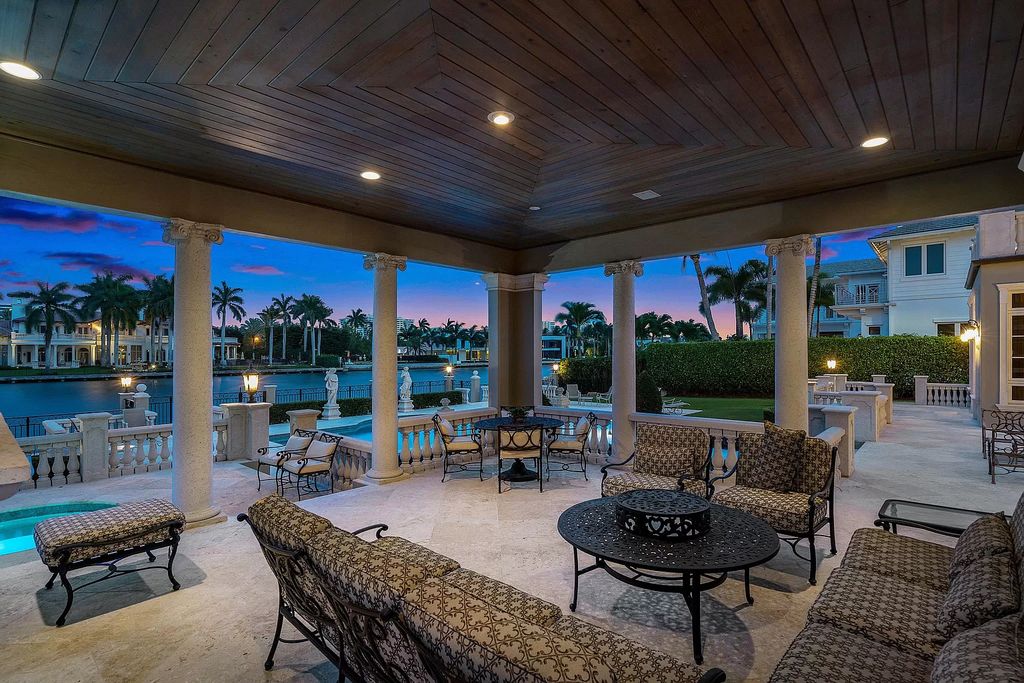 The Home in Boca Raton is a majestic Venetian inspired estate features exquisite living and entertaining spaces now available for sale. This home located at 1936 Royal Palm Way, Boca Raton, Florida; offering 3 bedrooms and 7 bathrooms with over 7,800 square feet of living spaces.