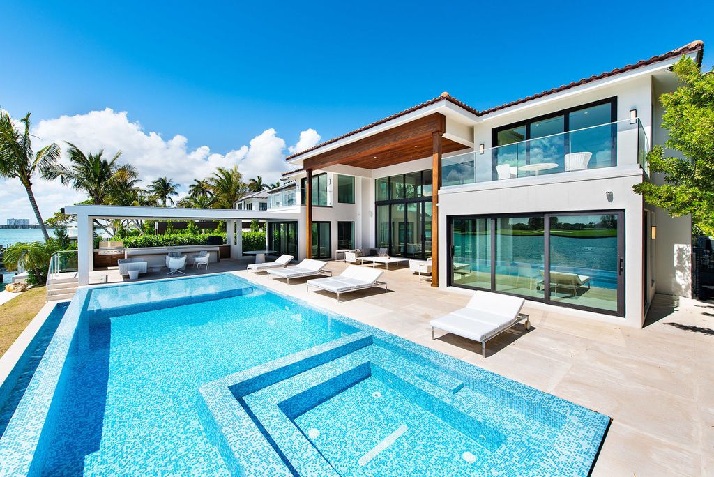 The Waterfront Home in Bay Harbor Islands is a luxurious estate offers sweeping southern wide bay water views over Indian Creek Golf Course now available for sale. This home located at 9420 W Broadview Dr, Bay Harbor Islands, Florida