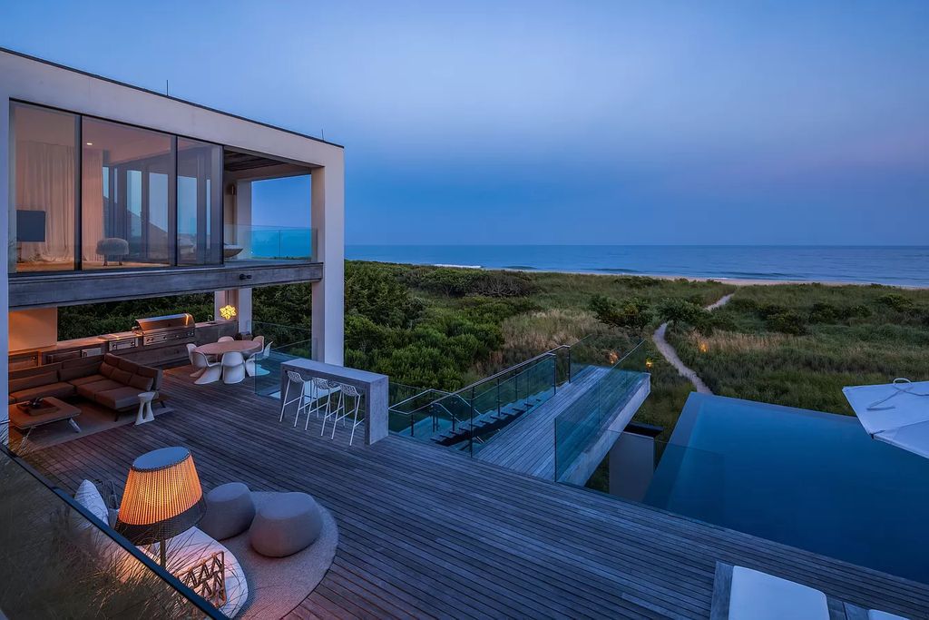 The Oceanfront Mansion in Bridgehampton located in one of the Hamptons most desirable neighborhoods, the home truly has it all now available for sale. This home located at 125 Mid Ocean Dr, Bridgehampton, New York; offering 8 bedrooms and 12 bathrooms with over 10,000 square feet of living spaces.