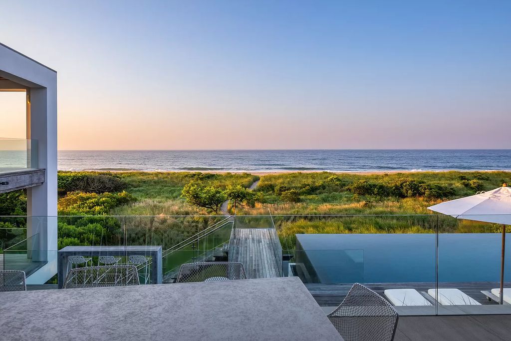 The Oceanfront Mansion in Bridgehampton located in one of the Hamptons most desirable neighborhoods, the home truly has it all now available for sale. This home located at 125 Mid Ocean Dr, Bridgehampton, New York; offering 8 bedrooms and 12 bathrooms with over 10,000 square feet of living spaces.