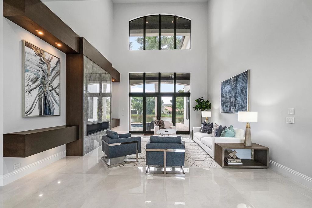 The Transitional Home in Boca Raton is a completely redone estate located in St Andrews one of the most prestigious Country Club now available for sale. This home located at 17530 Foxborough Ln, Boca Raton, Florida