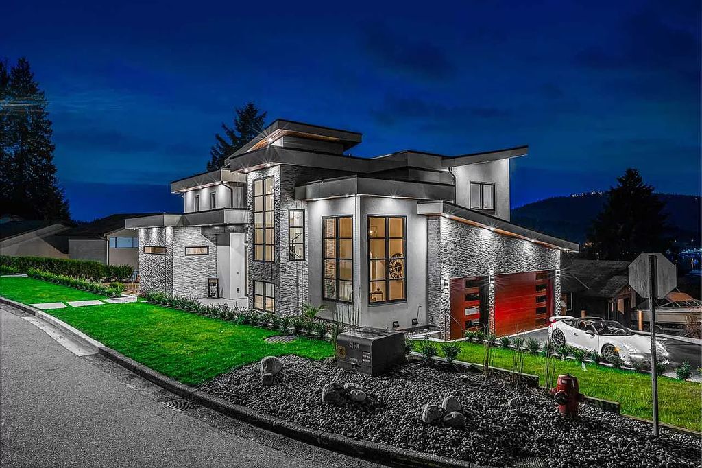 The Breathtaking Sunset House in Port Moody is an exquisite modern luxury home now available for sale. This home located at 168 Roe Dr, Pt Moody, BC V3H 3M8, Canada