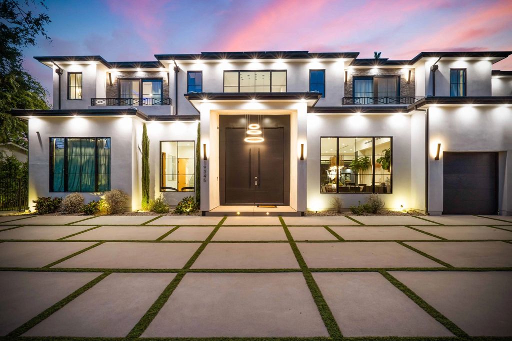 The Tarzana Home is a new construction masterpiece sitting on a privately gated featuring a bright, open concept floor plan now available for sale. This home located at 19345 Collier St, Tarzana, California