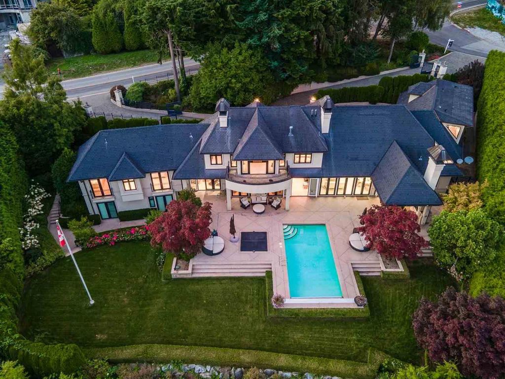 he French Country Modern Villa in West Vancouver is an architectural masterpiece now available for sale. This home located at 835 Eyremount Dr, West Vancouver, BC V7S 2A8, Canada