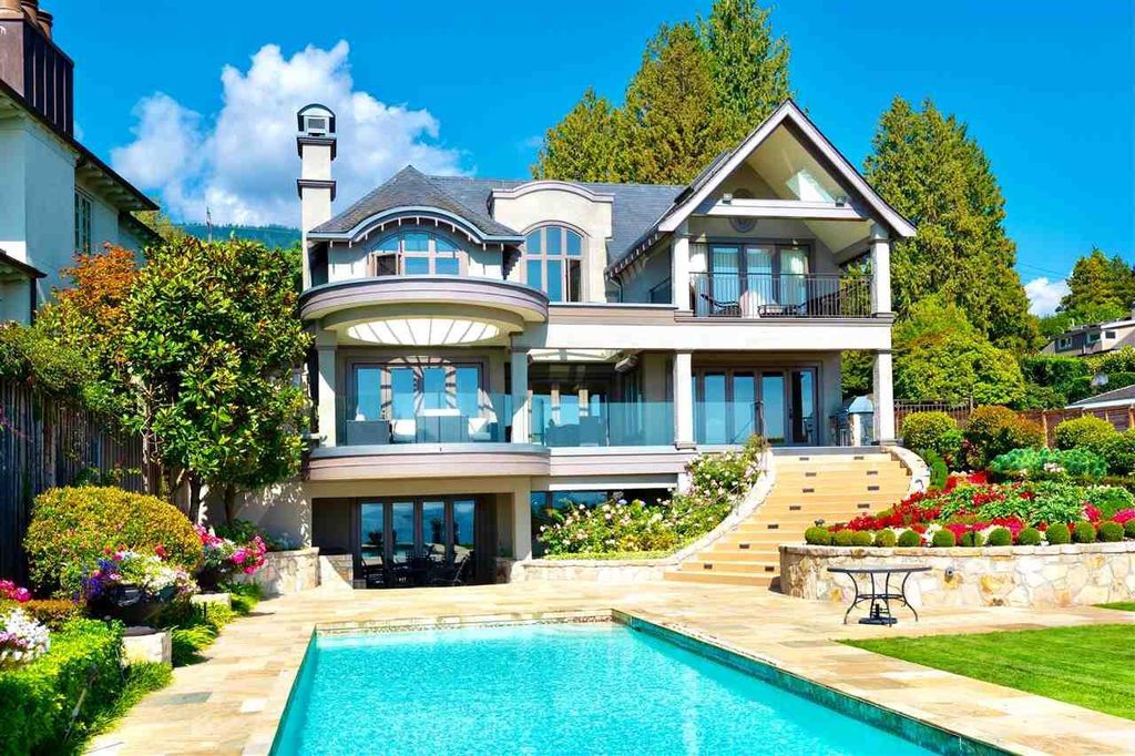 The Glamorous Oceanfront Villa in West Vancouver is a World Class home now available for sale. This home located at 2816 Bellevue Ave, West Vancouver, BC V7V 1E8, Canada