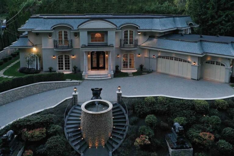 Impeccable European Mansion in West Vancouver lists for C$7,860,000