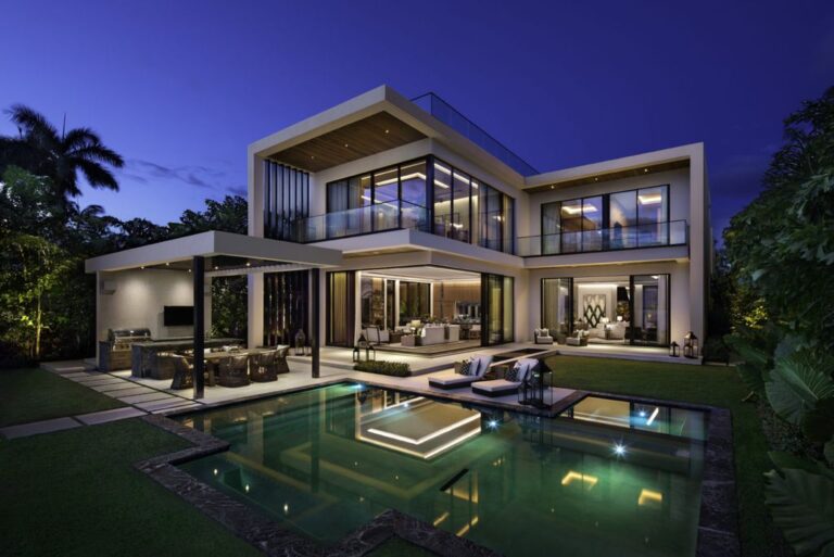 Miami Home with Uninterrupted-Stunning Bay & City Skyline Views by Bart Reines Luxury HomeBuilder