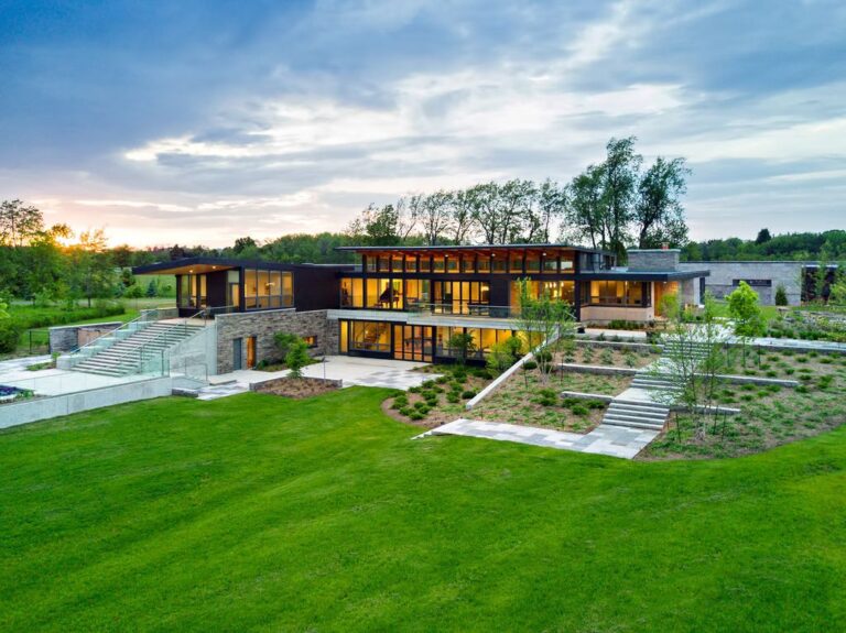 Millgrove House with Stunning views of Farmland by Toms+McNally Design