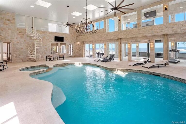 9,750,000 Beachfront Home in Port Jefferson with Breathtaking Vistas