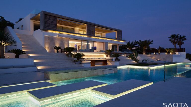 Modern Roca Llisa Villa Located in Breathtaking Ibiza in Spain by SAOTA