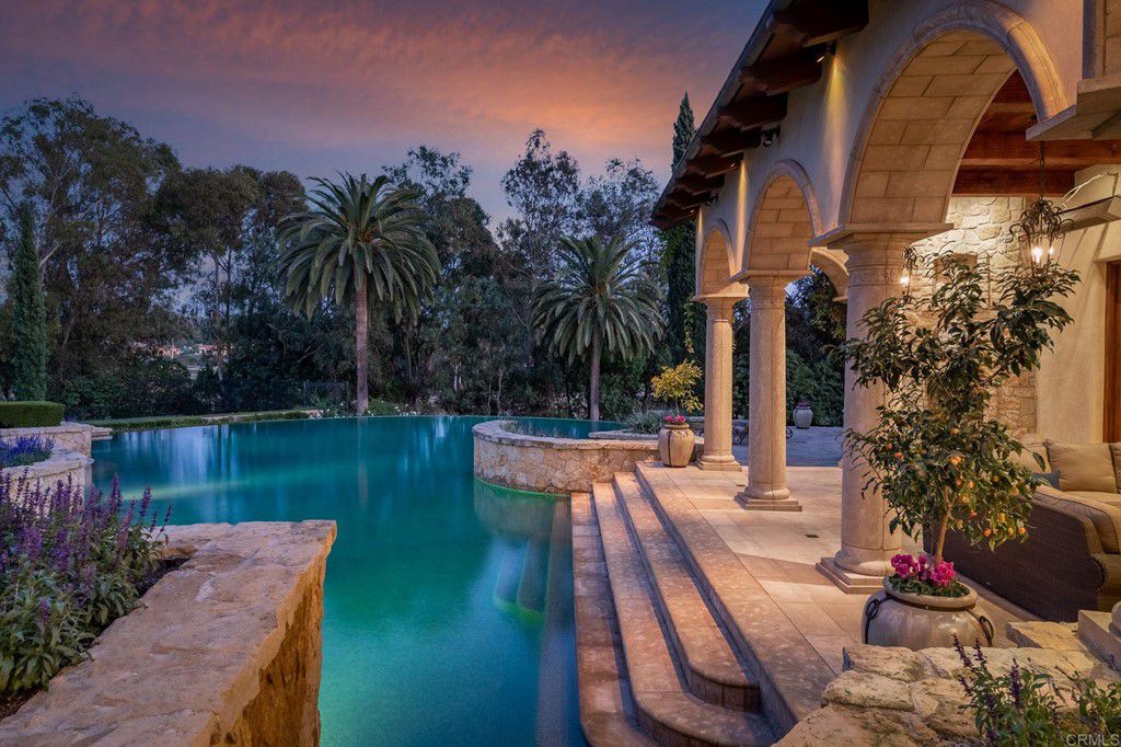 The House in Rancho Santa Fe is a luxurious estates offers seamless Indoor/Outdoor living from every vantage point now available for sale. This home located at 17285 Avenida De Acacias, Rancho Santa Fe, California