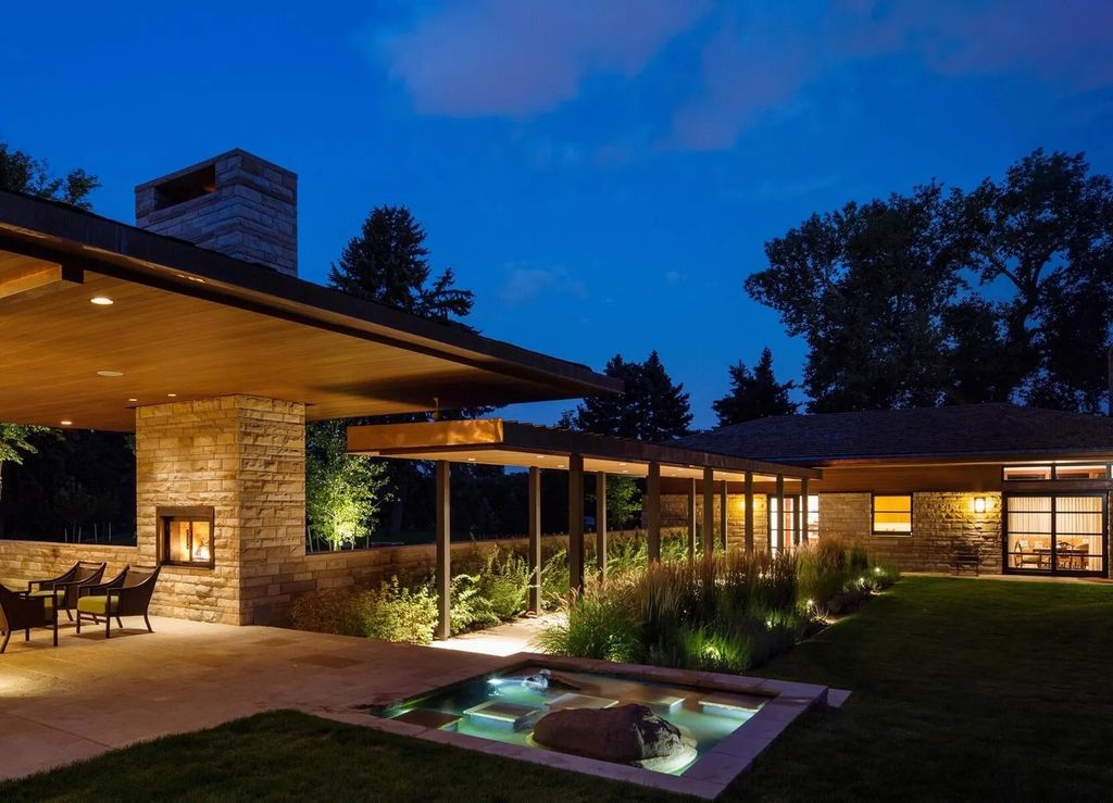The Contemporary Home in Colorado is Denver’s finest residence sits on more than six acres walkable to Cherry Creek now available for sale. This home located at 9 Polo Club Ln, Denver, Colorado