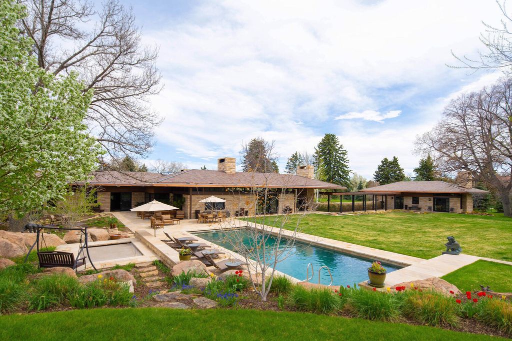 The Contemporary Home in Colorado is Denver’s finest residence sits on more than six acres walkable to Cherry Creek now available for sale. This home located at 9 Polo Club Ln, Denver, Colorado