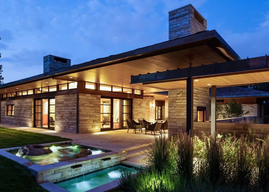 The Contemporary Home in Colorado is Denver’s finest residence sits on more than six acres walkable to Cherry Creek now available for sale. This home located at 9 Polo Club Ln, Denver, Colorado