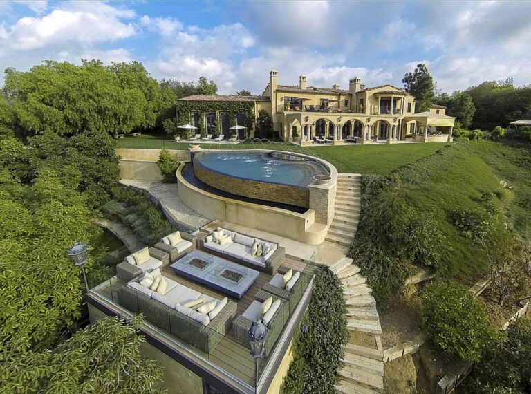 This $21,995,000 Exquisite Beverly Hills Mansion has Stunning Design and Dramatic Scale