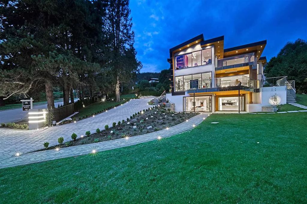 The Unique Family Home in West Vancouver is nestled on a fabulous flat prime corner lot with ocean views now available for sale. This home located at 1101 Groveland Rd, West Vancouver, BC V7S 1Z3, Canada