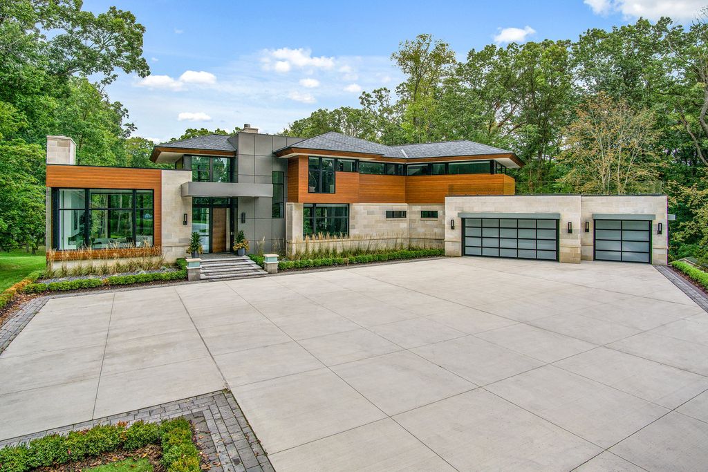 The Home in Michigan is a Marvelous Custom Contemporary designed by AZD Architects offers the utmost unique contemporary elegance now available for sale. This home located at 3777 Orion Rd, Oakland, Michigan