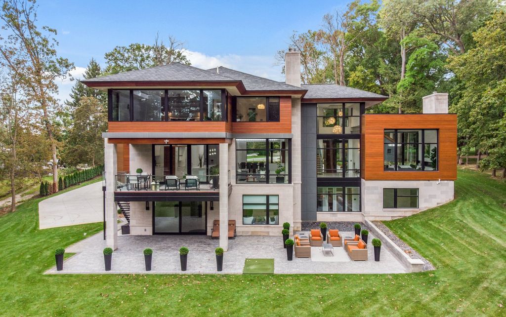 The Home in Michigan is a Marvelous Custom Contemporary designed by AZD Architects offers the utmost unique contemporary elegance now available for sale. This home located at 3777 Orion Rd, Oakland, Michigan