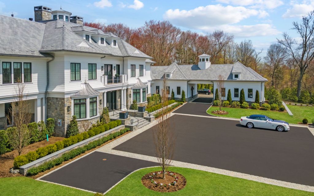 The Greenwich Mansion is a a premier new custom construction property, outfitted with symmetrical elegance and exquisite finishes now available for sale. This home located at 543 Stanwich Rd, Greenwich, Connecticut
