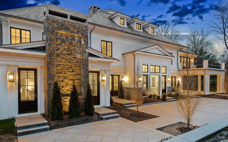 $17.5M Greenwich Mansion with Symmetrical Elegance, Exquisite Finishes