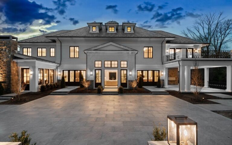 $17.5M Greenwich Mansion with Symmetrical Elegance, Exquisite Finishes