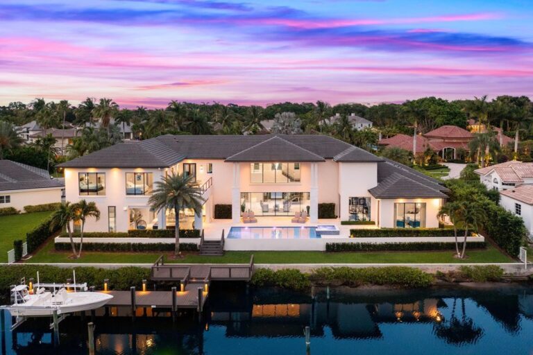 A Truly Modern Home in Palm Beach Gardens with 155 feet of Deep Waterfront Direct Ocean Access