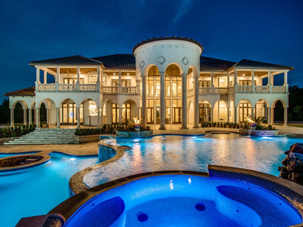 The Estate in Texas is an elegantly intimate masterpiece sitting atop one of the highest points for hundreds of miles now available for sale. This home located at 2449 Mountain View Ct, Cedar Hill, Texas