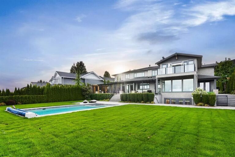C$9,980,000 Magnificent Mansion in West Vancouver Features Spectacular Ocean & City Views