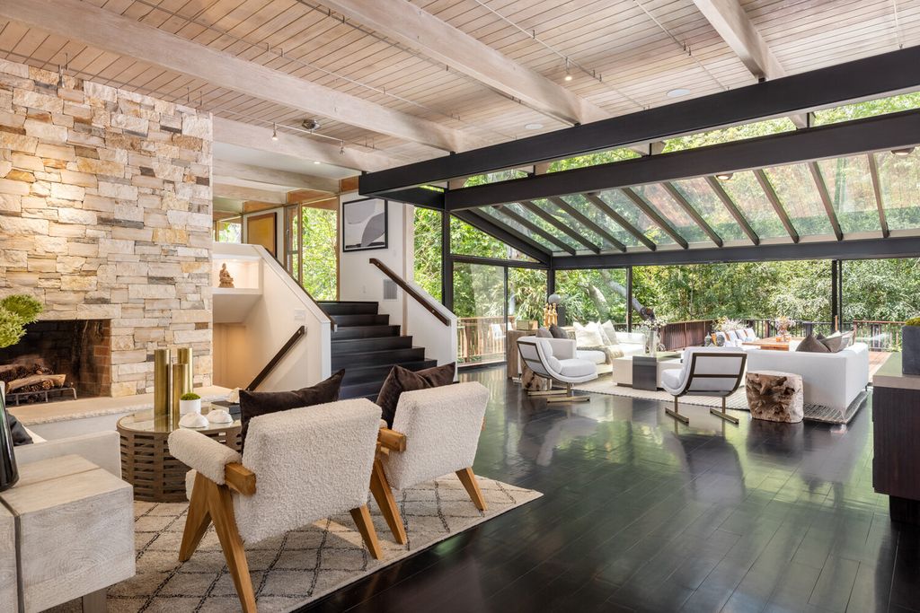 The Home in Santa Monica is a Rustic Canyon gem has been sensitively restored to its former glory with pine eaves now available for sale. This home located at 681 Brooktree Rd, Santa Monica, California