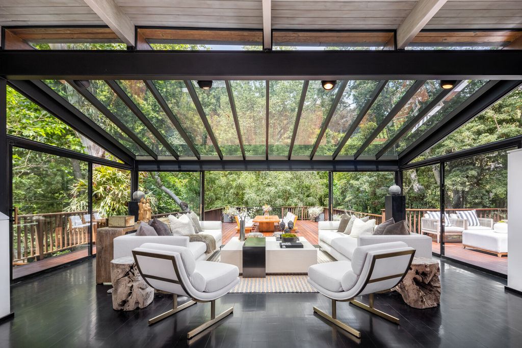 The Home in Santa Monica is a Rustic Canyon gem has been sensitively restored to its former glory with pine eaves now available for sale. This home located at 681 Brooktree Rd, Santa Monica, California