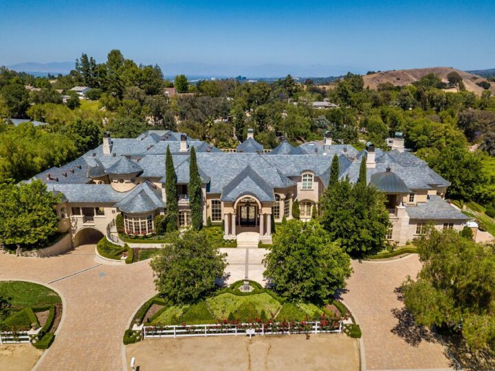 Exquisite French Normandy Estate with Spectacular Amenities in Hidden Hills