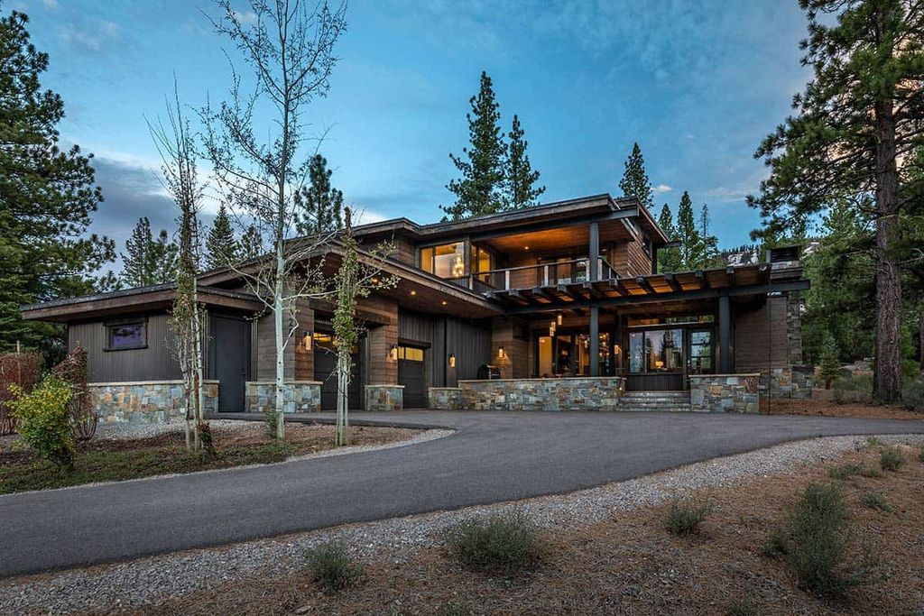 The Martis Camp Home is an attractive retreat with views of Lookout Mountain and has large outdoor patio off the great room with firepit now available for sale. This home located at 9625 Dunsmuir Way, Truckee, California