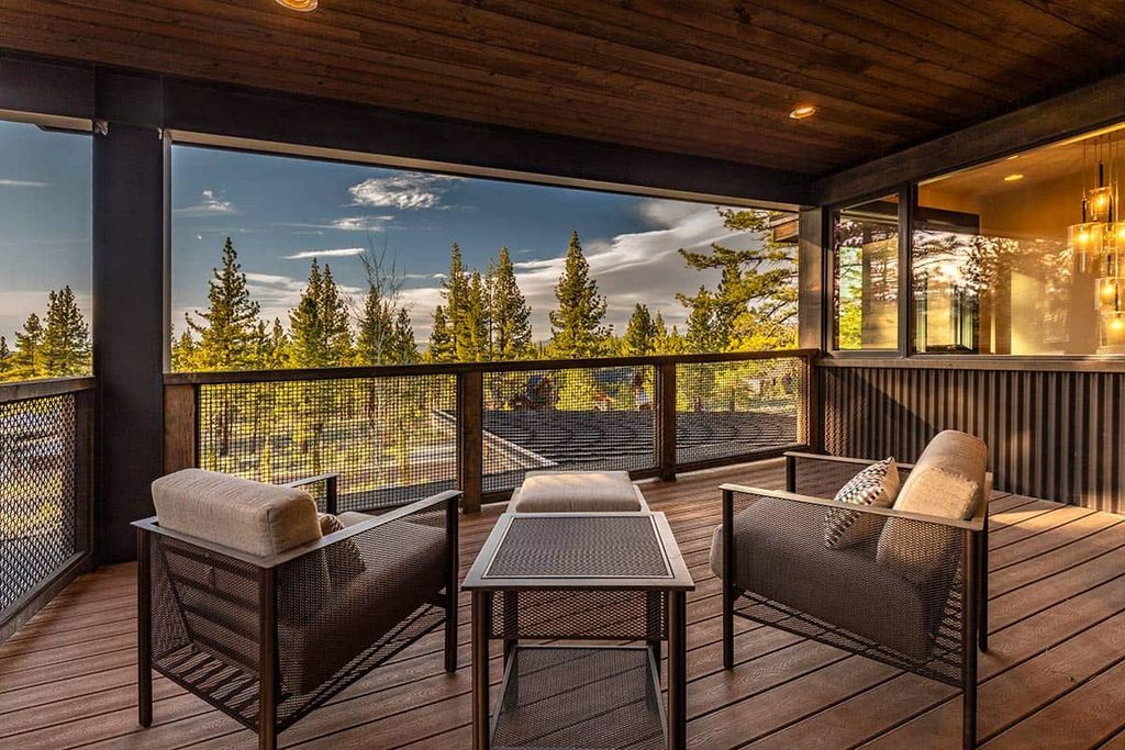 The Martis Camp Home is an attractive retreat with views of Lookout Mountain and has large outdoor patio off the great room with firepit now available for sale. This home located at 9625 Dunsmuir Way, Truckee, California