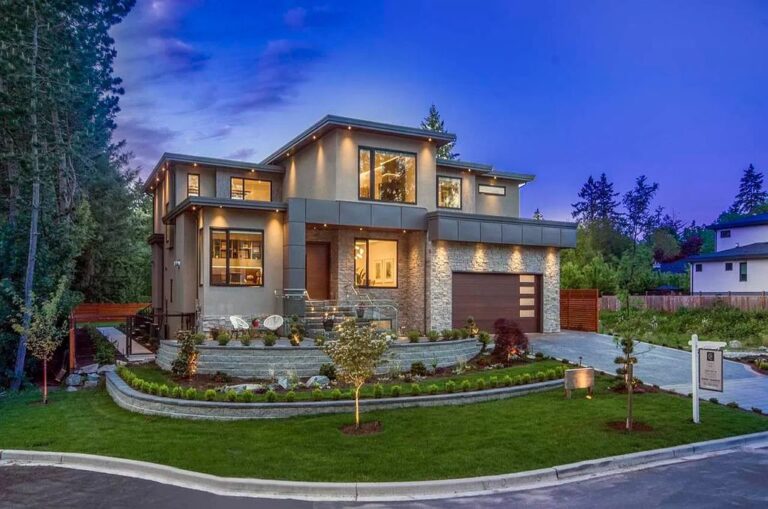 Timeless Sophistication Home in Surrey Offers Secluded Park-Style Living