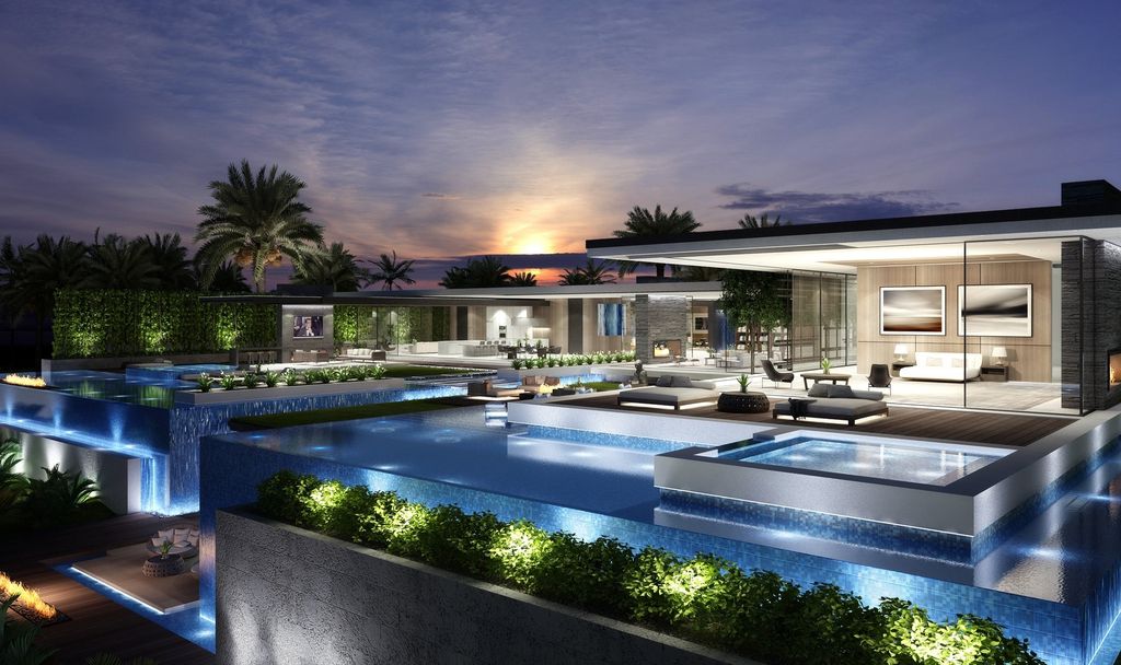 Beverly Hills Mansion Concept located on one of the most coveted streets in Trousdale Estates was designed in concept stage by Vantage Design Group; it offers unobstructed panoramic views from downtown to the Pacific Ocean.