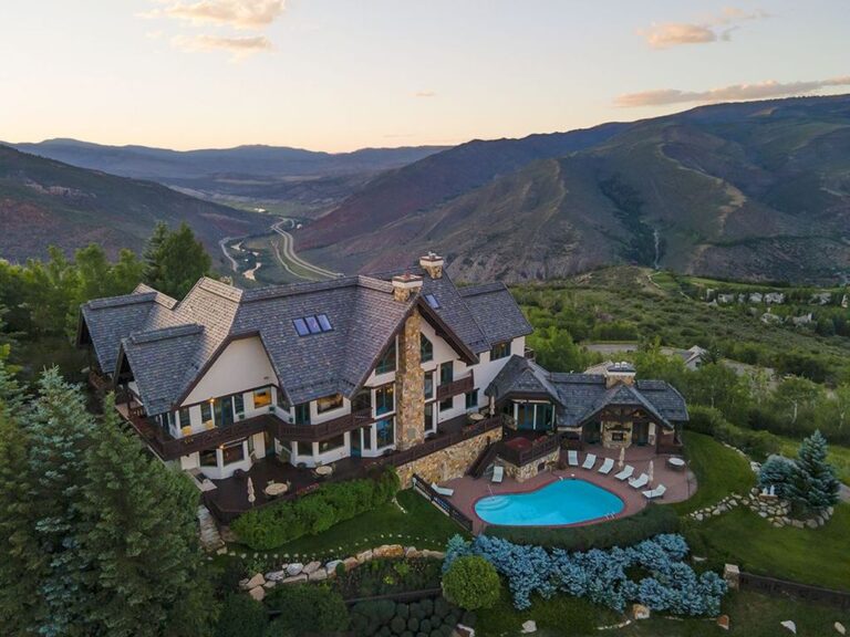 Iconic Home with 360-Degree Mountain Views, Expansive Entertaining Spaces, and Extensive Landscaping on 3.6 Acres in Edwards, Colorado