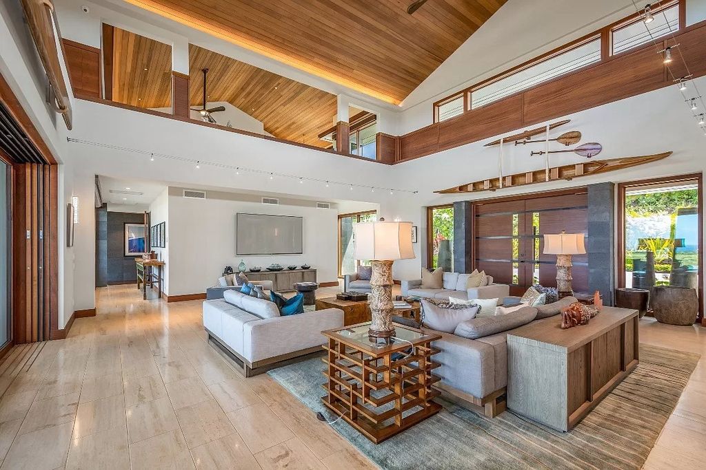 Sense of  Harmony with Nature, this Gracious Estate with Warm-wood Ceilings and Stone Floors Hits Hawaii Market for $15,500,000