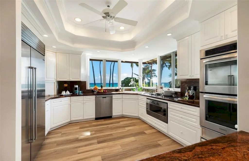 Featuring Romantic Views of the Blue Pacific Ocean, this Extraordinary Hawaii Beach House Offered at $17,975,000