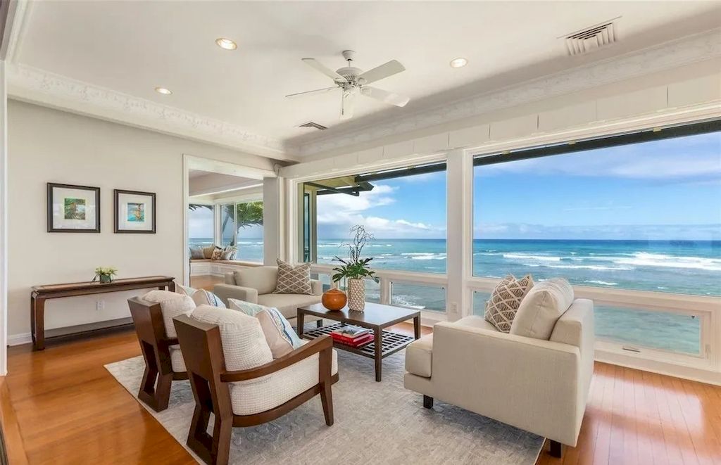 Featuring Romantic Views of the Blue Pacific Ocean, this Extraordinary Hawaii Beach House Offered at $17,975,000