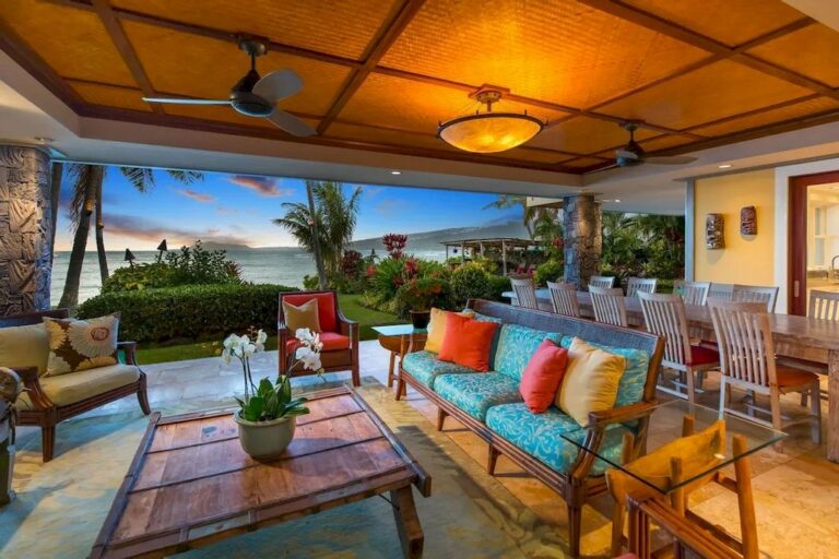 Fabulous Oceanfront Home Enjoys Truly Second-to-none Serenity and Beauty of Hawaiian Island Living Available for 8,737,000