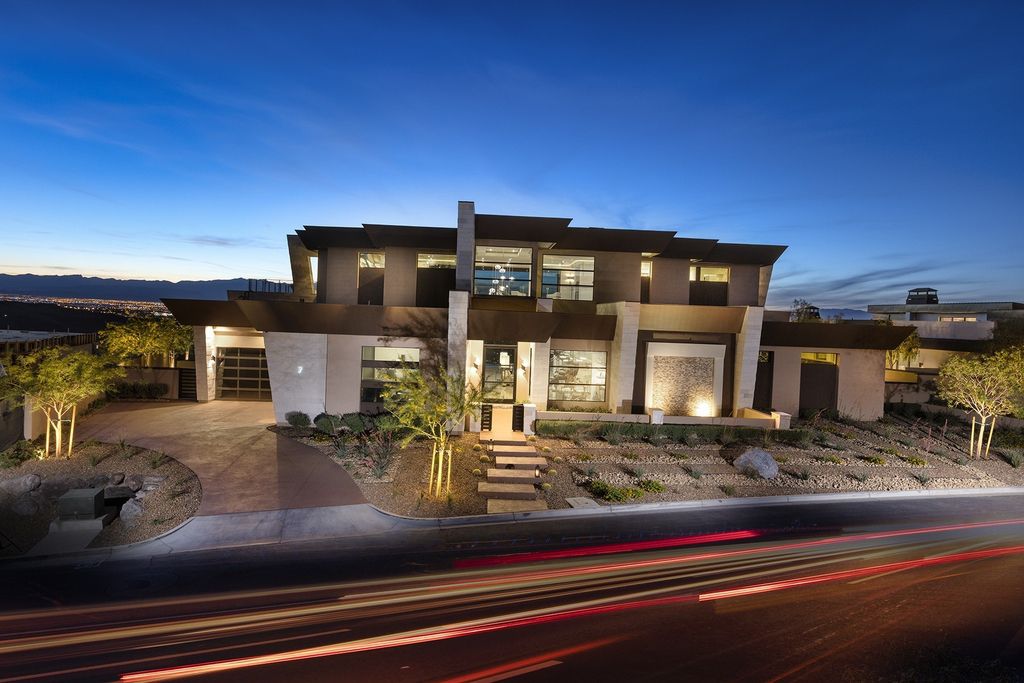 An awe-inspiring modern  home in Nevada is designed by Architect Richard Luke selling for $10,500,000