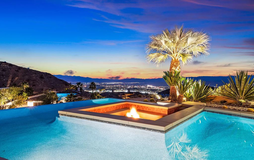 The Home in Rancho Mirage set on an elevated guard gated community with stunning city lights and panoramic mountain views now available for sale. This home located at 24 Sierra Vista Dr, Rancho Mirage, California