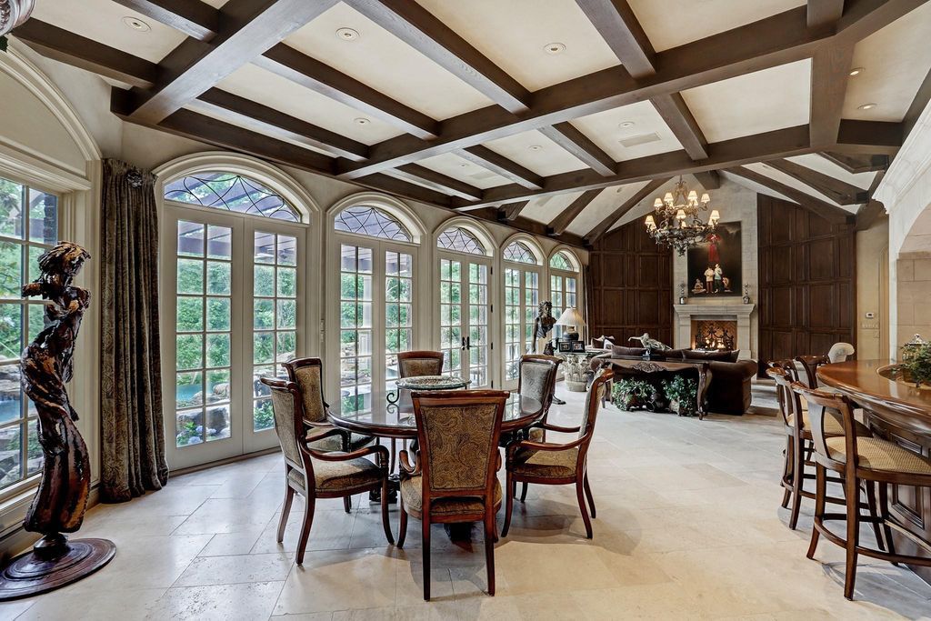 The English Manor Mansion in Houston is a one of the most significant Piney Point estate properties offers the ultimate livability now available for sale. This home located at 11002 Wickwood Dr, Houston, Texas