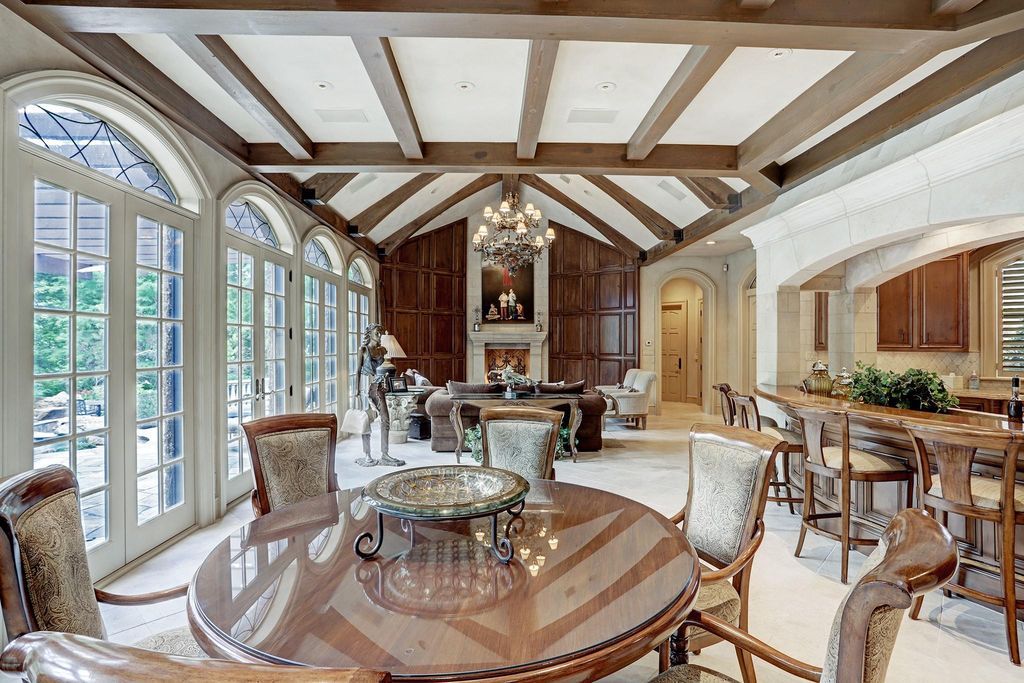 The English Manor Mansion in Houston is a one of the most significant Piney Point estate properties offers the ultimate livability now available for sale. This home located at 11002 Wickwood Dr, Houston, Texas