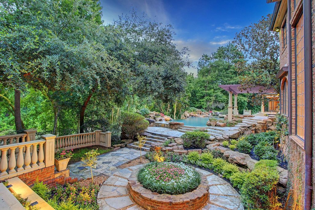 The English Manor Mansion in Houston is a one of the most significant Piney Point estate properties offers the ultimate livability now available for sale. This home located at 11002 Wickwood Dr, Houston, Texas