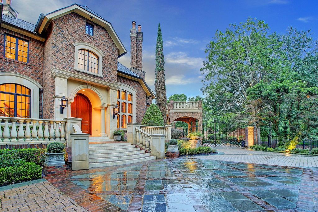 The English Manor Mansion in Houston is a one of the most significant Piney Point estate properties offers the ultimate livability now available for sale. This home located at 11002 Wickwood Dr, Houston, Texas